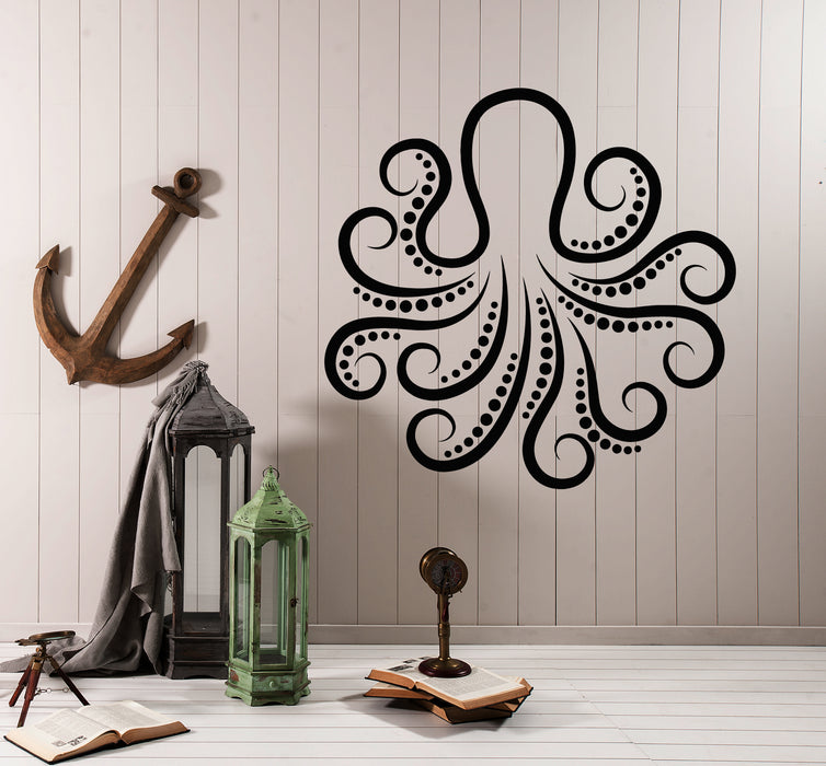 Vinyl Wall Decal Abstract Ornament Sea Octopus Tentacles Stickers (3465ig)
