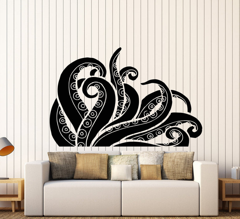 Vinyl Wall Decal Tentacles Octopus Kraken Ocean Monster Stickers Unique Gift (375ig)