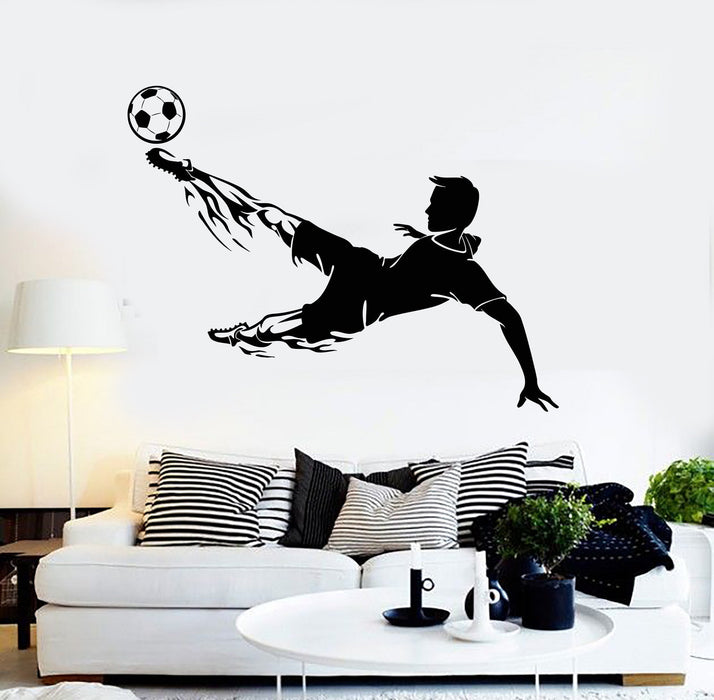Vinyl Wall Decal Soccer Player Sports Room Decoration Stickers Mural Unique Gift (ig4407)