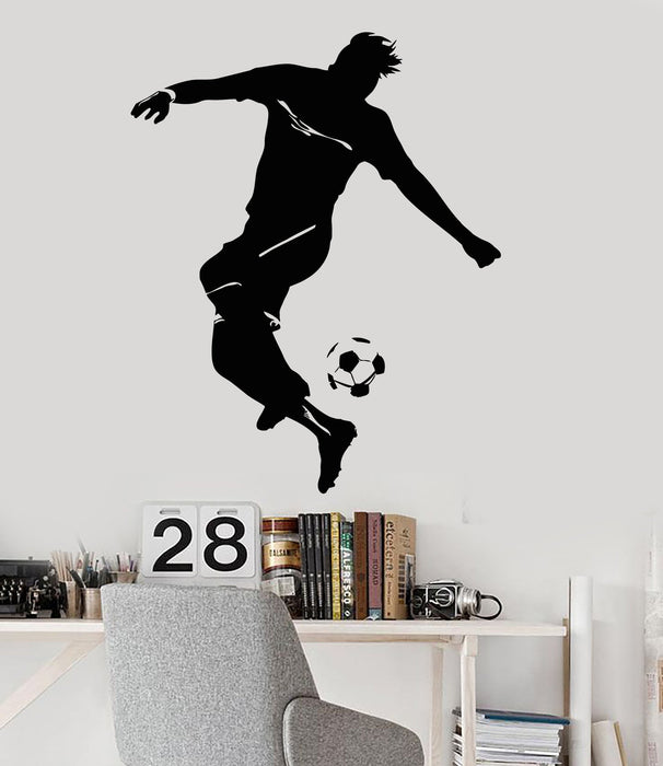 Vinyl Wall Decal Soccer Player Ball Boys Room Sports Stickers Murals Unique Gift (ig4659)