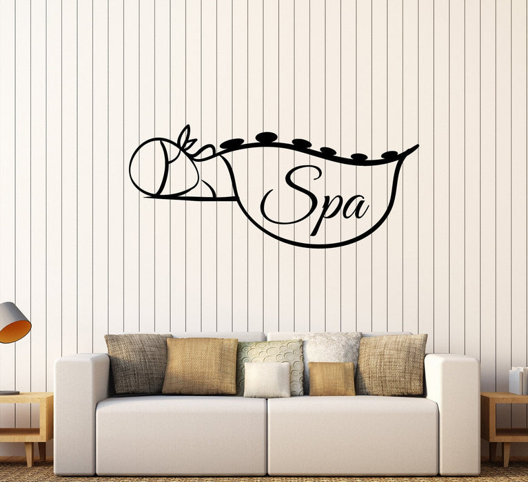 Vinyl Wall Decal Spa Massage Therapy Woman Beauty Salon Stickers Unique Gift (428ig)