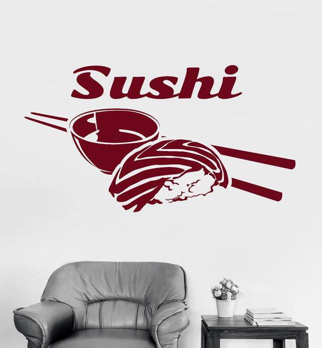 Vinyl Wall Decal Sushi Japanese Food Restaurant Japan Stickers Unique Gift (ig4664)