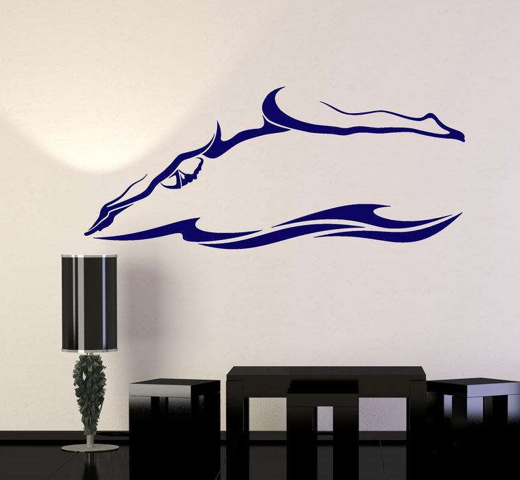 Vinyl Wall Decal Swimmer Swimming Pool Water Sport Swim Stickers Unique Gift (ig4869)