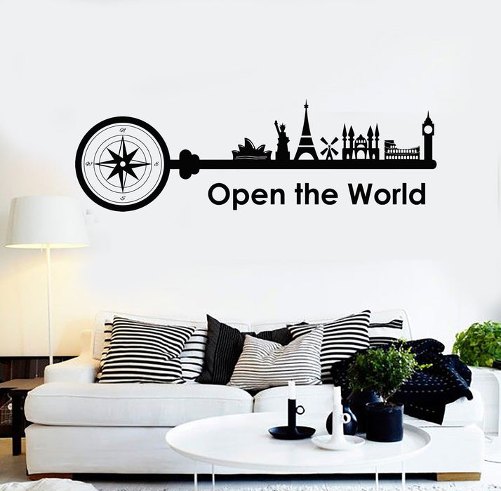 Vinyl Wall Decal Travel Quote Tourism Decor Art Stickers Murals Unique Gift (ig4911)