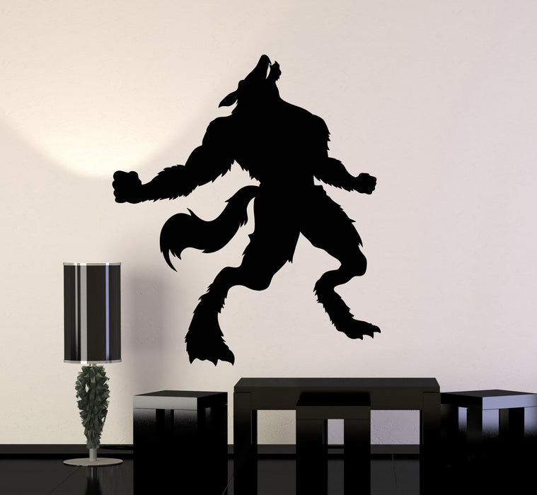Vinyl Wall Decal Werewolf Silhouette Fantasy Kids Room Stickers Mural Unique Gift (ig4984)