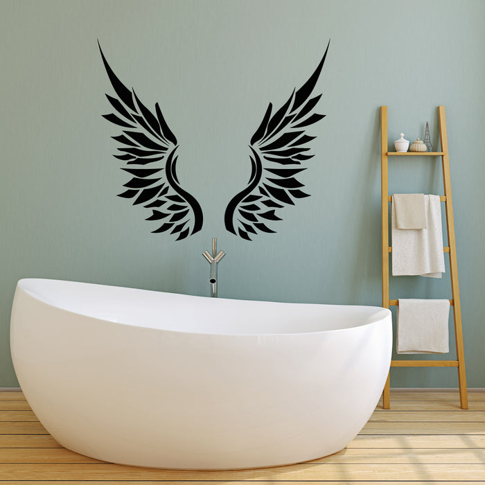 Vinyl Wall Decal Wings Angel Bird Feathers Interior Design Stickers (3520ig)