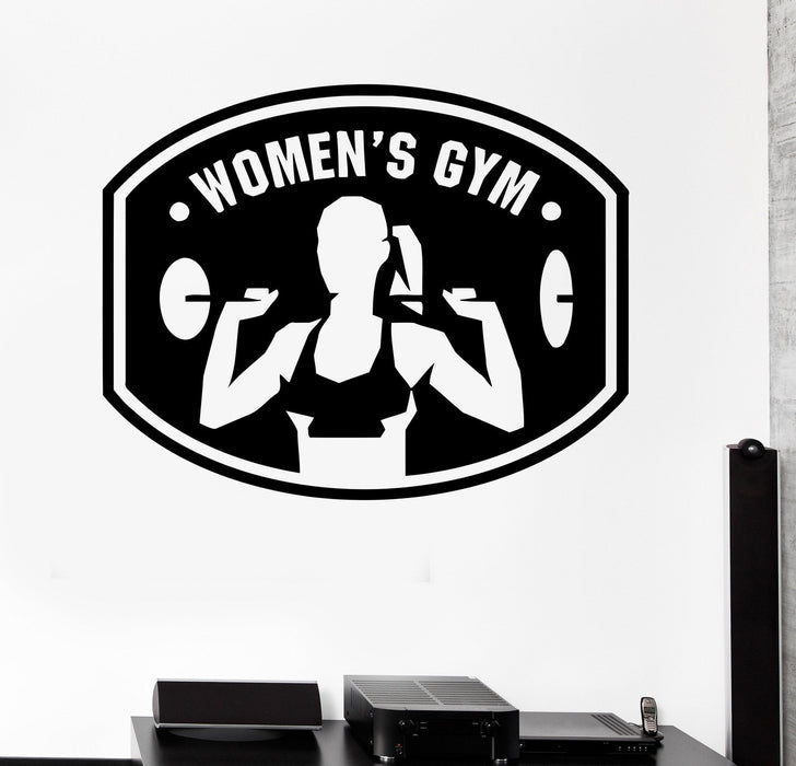 Vinyl Wall Decal Woman Gym Fitness Club Girl Sports Stickers Unique Gift (334ig)