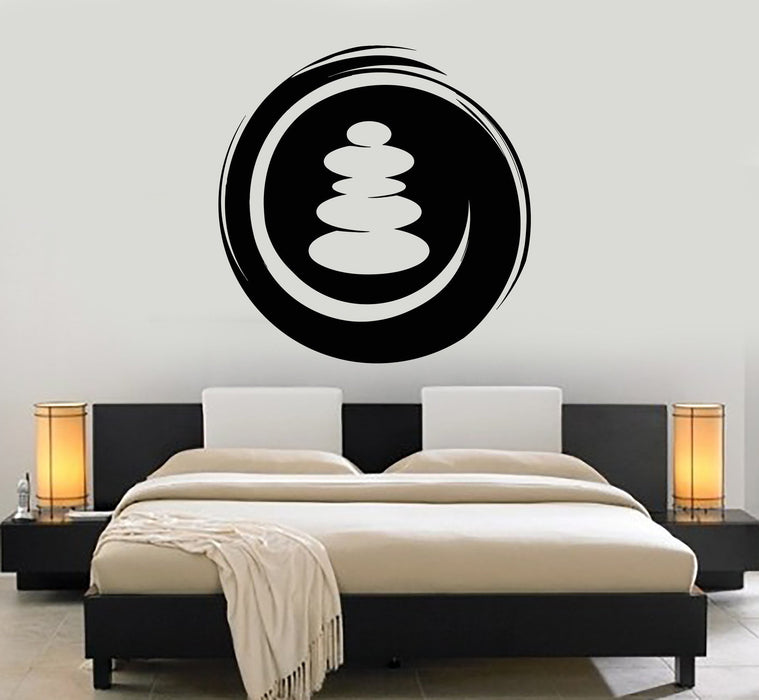Vinyl Wall Decal Circle Enso Zen Spa Salon Buddhism Stickers Unique Gift (ig4135)