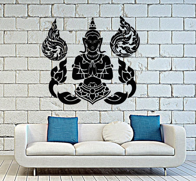 Vinyl Wall Decal Buddha Meditation Yoga Thai Thailand Stickers Unique Gift (ig4193)