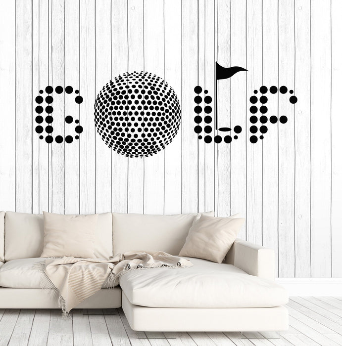 Vinyl Wall Decal Golf Club Art Word Player Decor Interior Stickers Murals Unique Gift (ig4846)