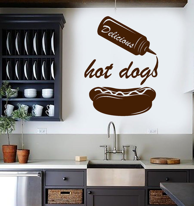 Vinyl Wall Decal Hot Dog Food Truck Fast Food Cooking Stickers Unique Gift (ig4559)