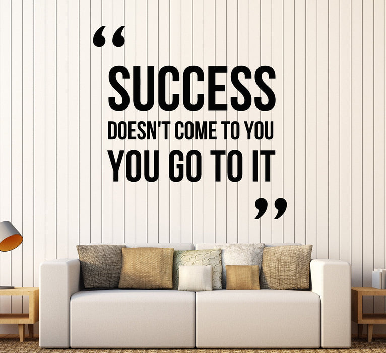 Vinyl Wall Decal Motivation Quote Success Office Inspire Stickers Unique Gift (ig4408)