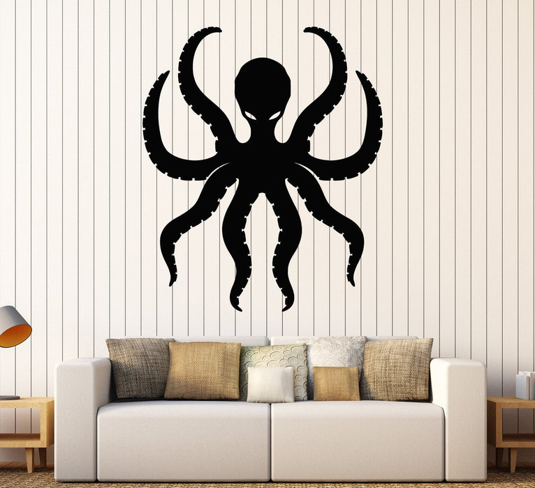 Vinyl Wall Decal Octopus Tentacles Marine Animal Ocean Stickers Unique Gift (ig4121)