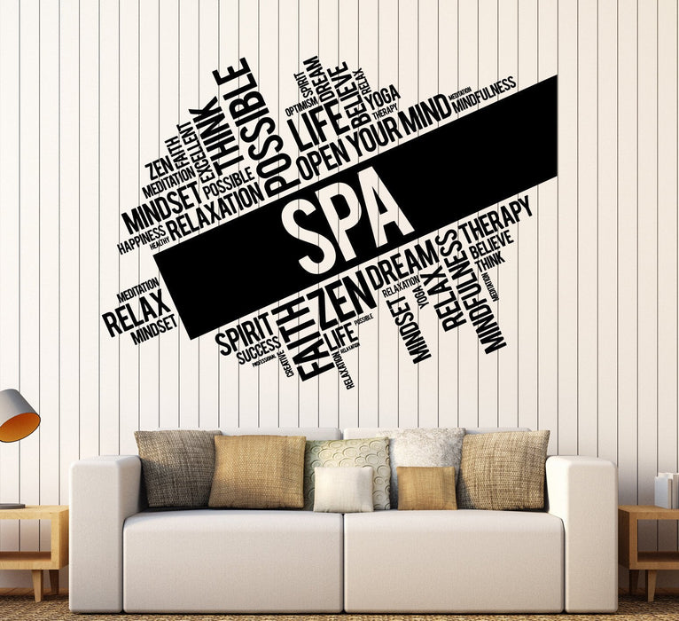 Vinyl Wall Decal Spa Salon Massage Relax Zen Therapy Stickers Unique Gift (ig4443)