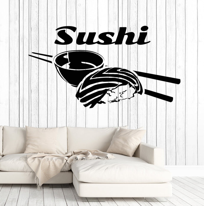 Vinyl Wall Decal Sushi Japanese Food Restaurant Japan Stickers Unique Gift (ig4664)