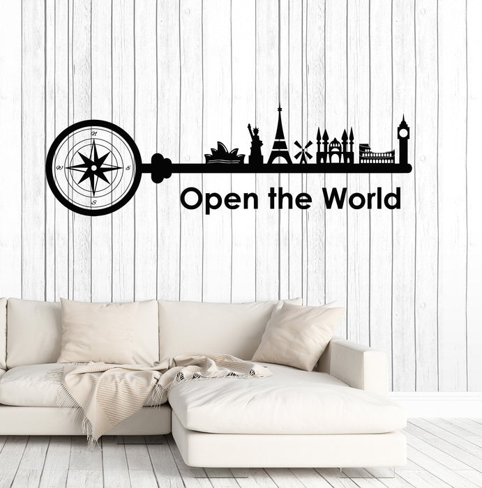 Vinyl Wall Decal Travel Quote Tourism Decor Art Stickers Murals Unique Gift (ig4911)