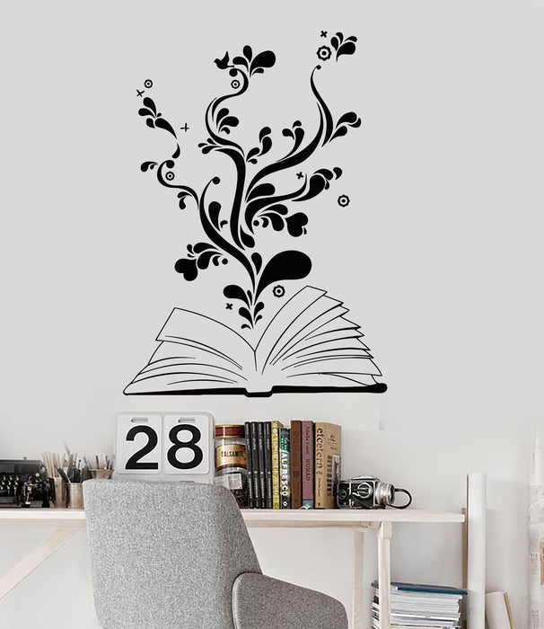 Vinyl Wall Decal Book Bookworm Library Bookstore School Stickers Unique Gift (ig2945)