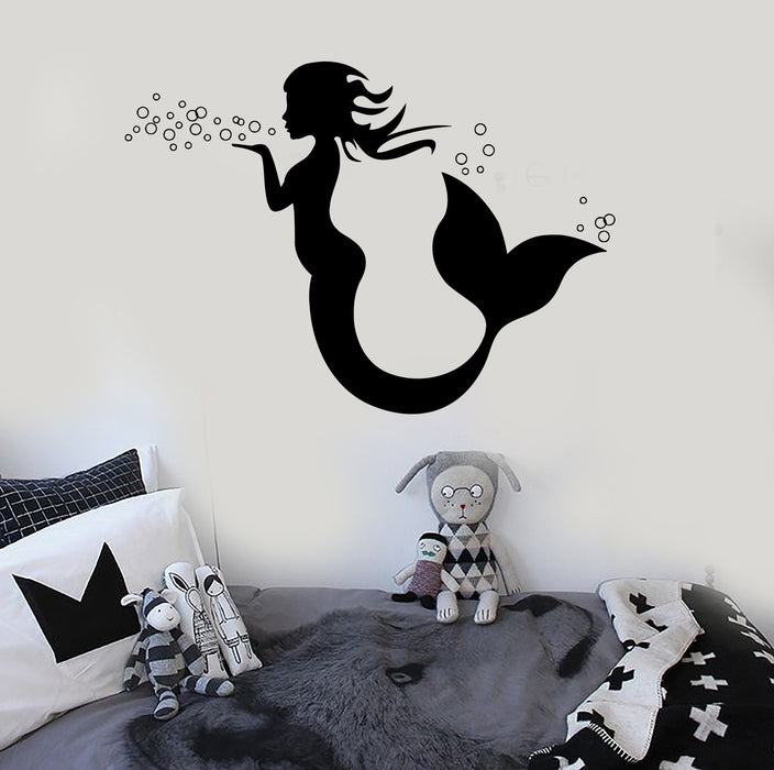 Vinyl Wall Decal Mermaid Marine Decor Nursery Kids Room Stickers Unique Gift (ig3872)