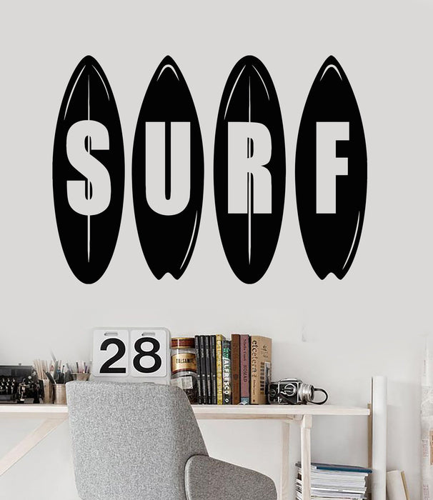 Vinyl Wall Decal Surf Surfing Extreme Sports Teen Room Stickers Unique Gift (ig3501)