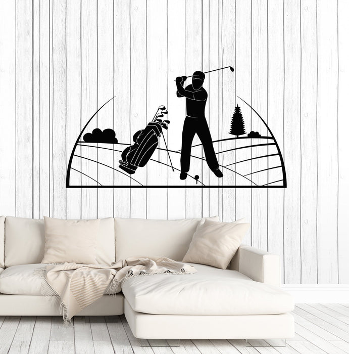Vinyl Wall Decal Golf Resort Club Golfer Player Art Stickers Mural Unique Gift (ig5193)