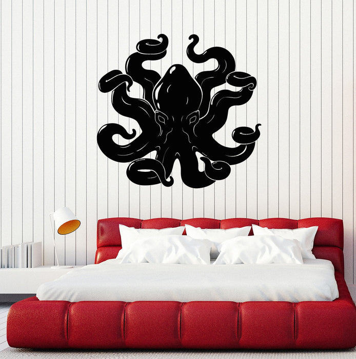 Vinyl Wall Decal Octopus Tentacles Ocean Sea Animal Bathroom Stickers Mural Unique Gift (ig5052)