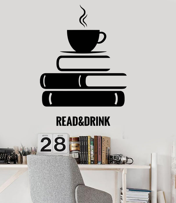 Vinyl Wall Decal Quote Books Bookstore Library Room Stickers Mural Unique Gift (ig3416)