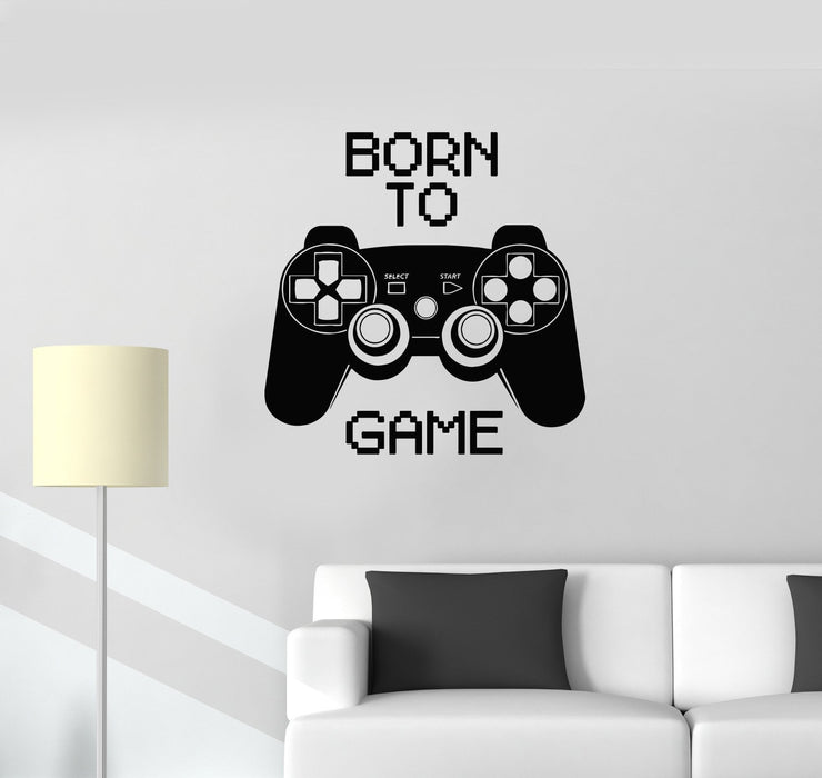 Vinyl Decal Quote Video Game Computer Joystick Gaming Teen Boys Room Wall Stickers Unique Gift (ig2752)