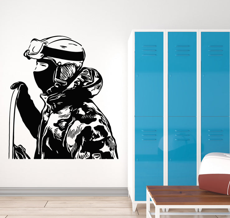 Vinyl Wall Decal Snowboarding Skiing Freestyle Winter Sport Ski Stickers Mural (g6985)