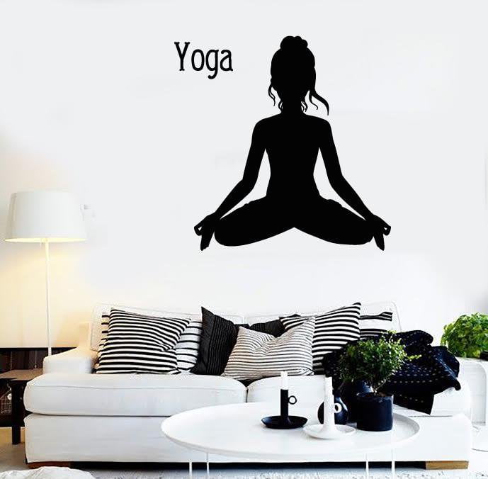 Wall Stickers Vinyl Decal Yoga Sport Fitness Woman Decor For Living Room (z1702)