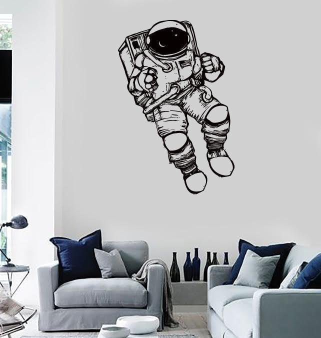 Wall Stickers Vinyl Decal Spaceman Astronaut Space Universe Living Room Unique Gift (z2169)