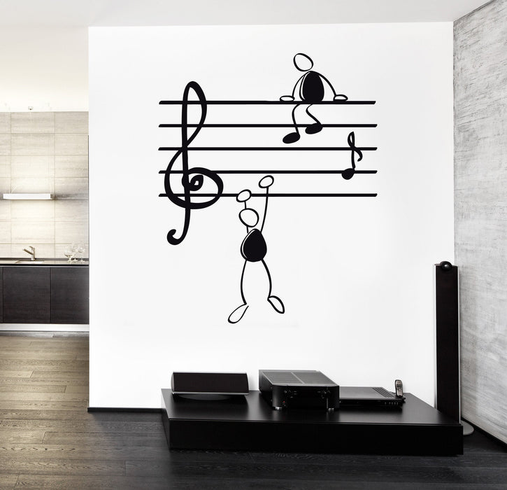 Wall Decal Music Notes Funny Cool Vinyl Sticker Unique Gift z3239