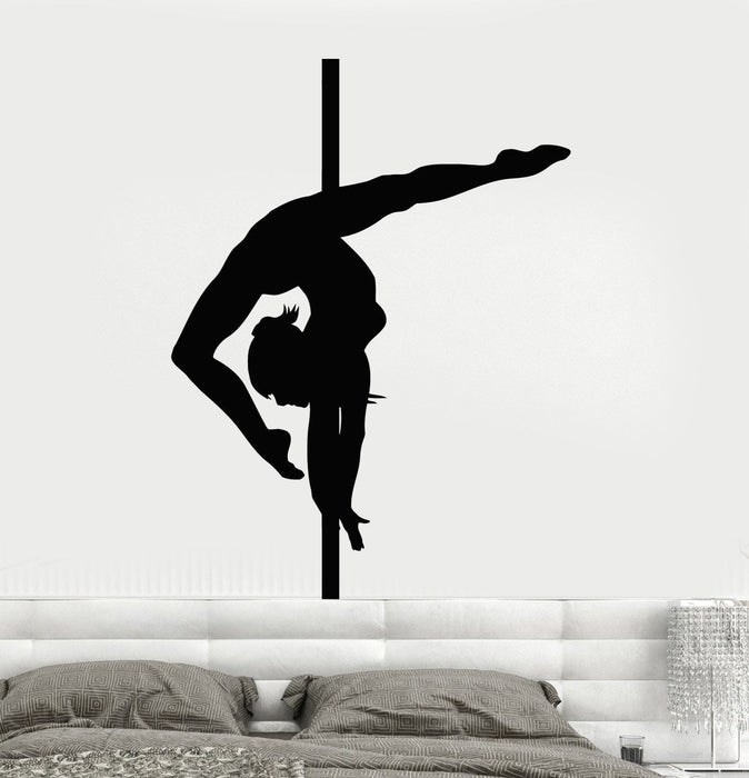 Wall Decal Sexy Girl Pole Dance Striptease Nude Unique Gift z3242