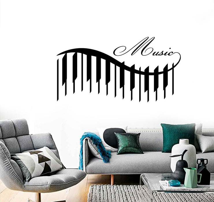 Wall Vinyl Music Piano Beautiful Songs Guaranteed Quality Decal Unique Gift (z3546)