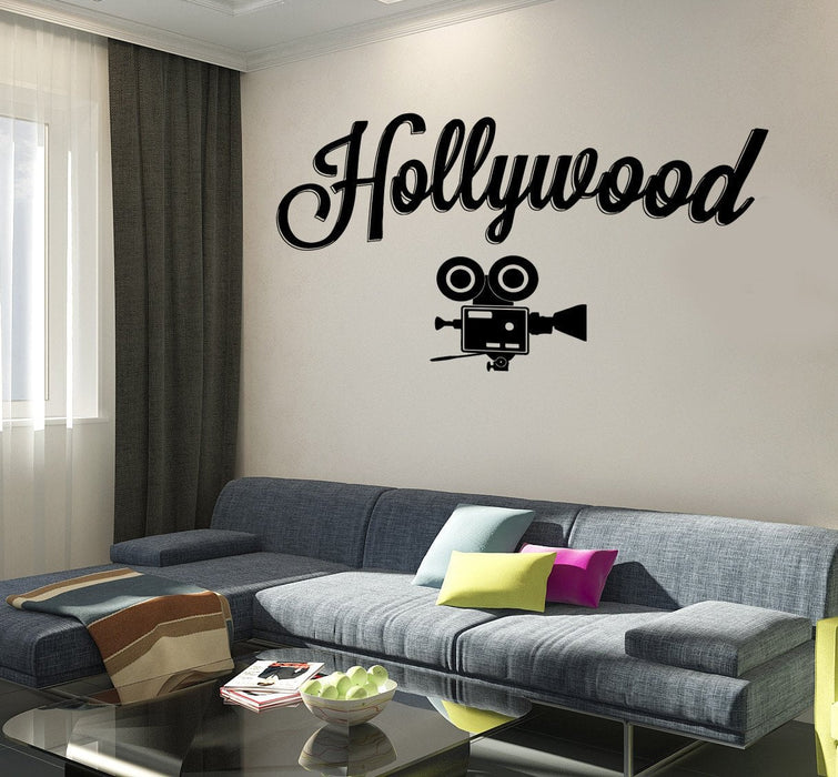 Wall Vinyl Decal Hollywood Camera Movie Making Decor Unique Gift z3758