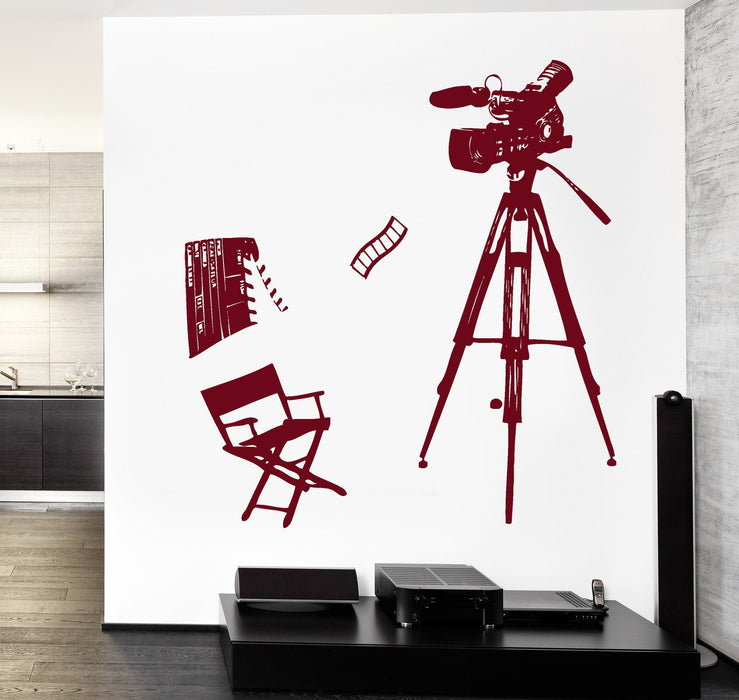 Wall Stickers Vinyl Decal Hollywood Stars Movie Cinema Camera Decor Unique Gift z3763