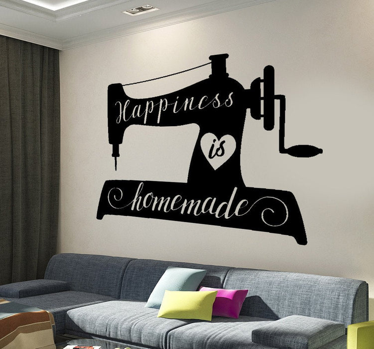 Wall Vinyl Decal Motivation Words Quote Happy Family Happiness Homemade Unique Gift z4293