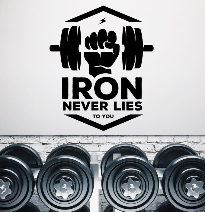 Wall Sticker Vinyl Decal Fitness Word Quote Bodybuilding Gym Decor Unique Gift z4749