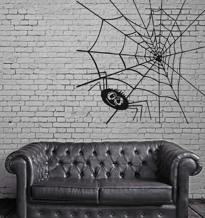 Spider Web Funny Animal Cartoon Kids Mural Wall Art Decor Vinyl Sticker Unique Gift z483