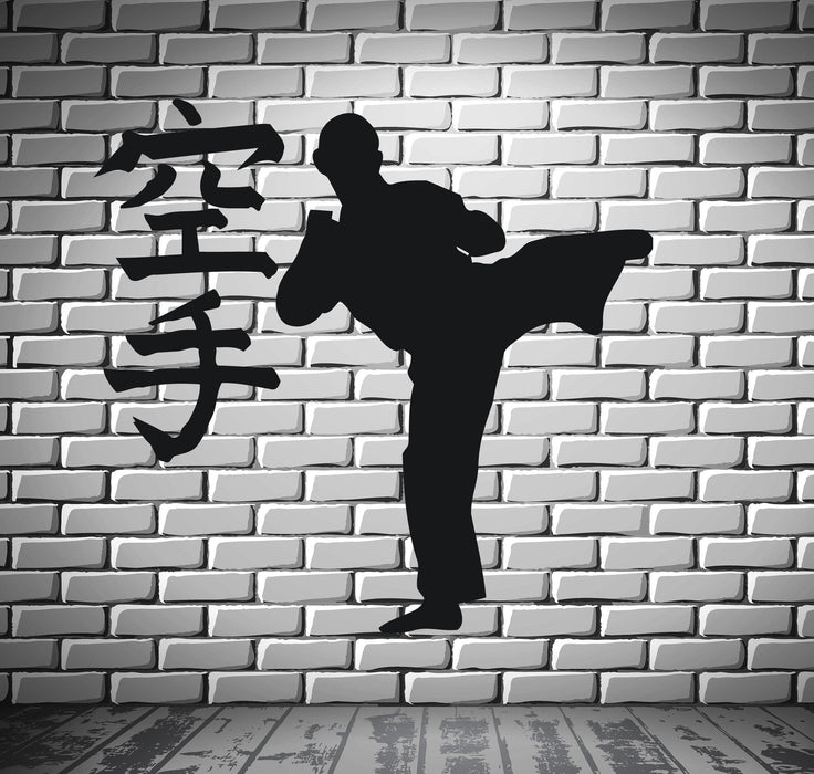 Karate Wu-Shu Eastern Martial Arts Decor Wall MURAL Vinyl Art Sticker Unique Gift z808
