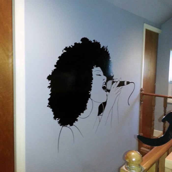 Singer decal - we got this image from one of our customers who installed Singing woman decal.