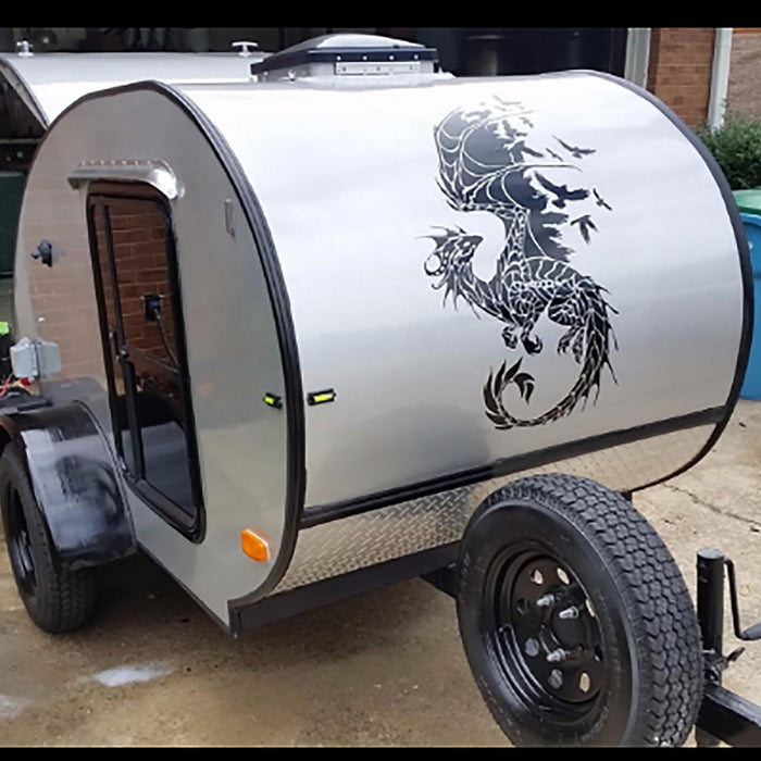 Amazing Dragon and Birds Decal - Auto trailer installation