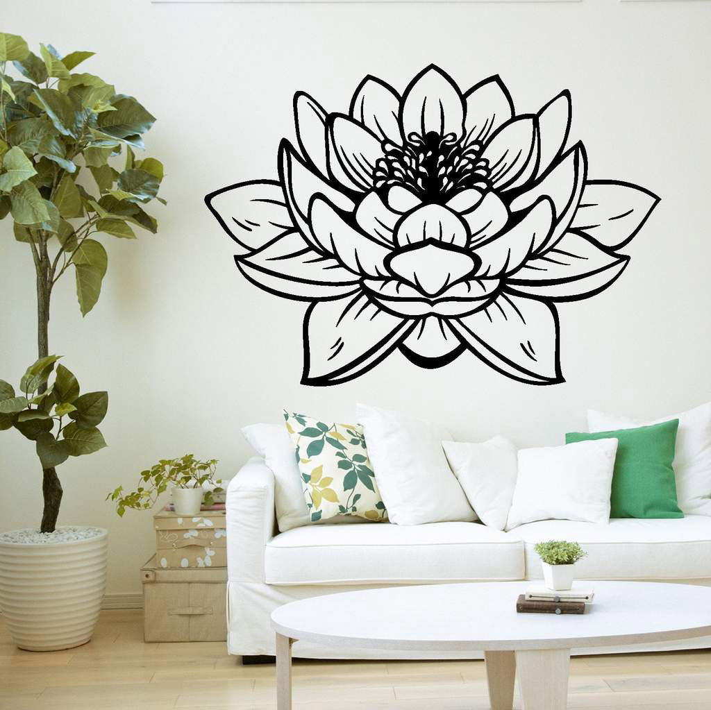 yoga lotus wall stickers decals