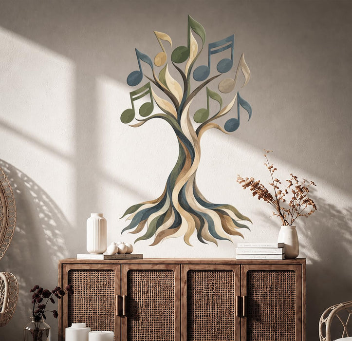 Colorful Tree Notes Music Wall Decal z6023