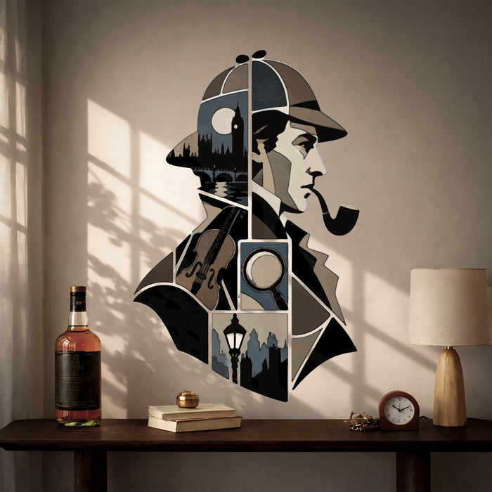 Colorful Detective Sherlock Holmes Modern Wall Decal z6024