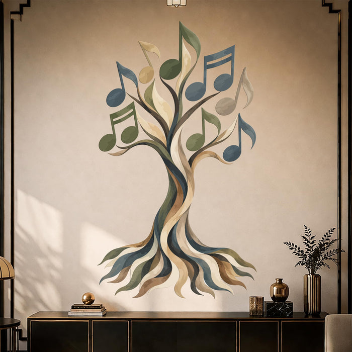 Colorful Tree Notes Music Wall Decal z6023