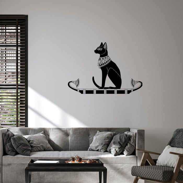 Vinyl Wall Decal Ancient Egypt Egyptian Cat God Bastet Stickers Unique Gift (384ig)