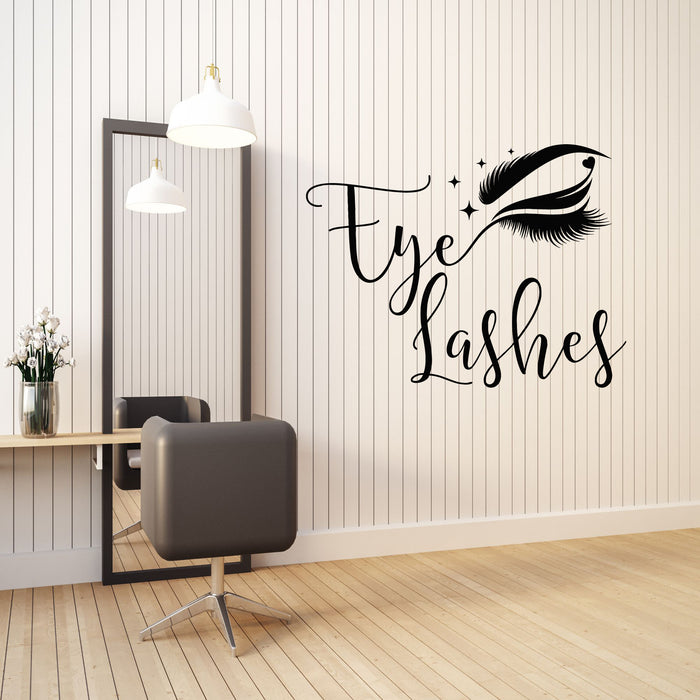 Vinyl Wall Decal Eye Lashes Eyelash Correction Eyelash Extensions Beauty Salon  Stickers Mural (g8717)