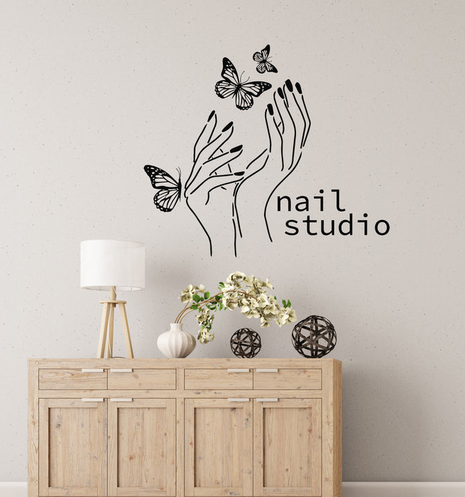 Vinyl Wall Decal Beauty Salon Nail Studio Manicure Pedicure Stickers Mural (g8650)