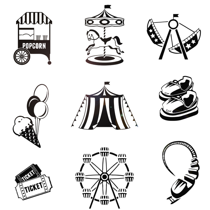 Vinyl Decal Circus Entertainment Amusement Parks Kids Room Wall Sticker Mural Unique Gift (ig2663)