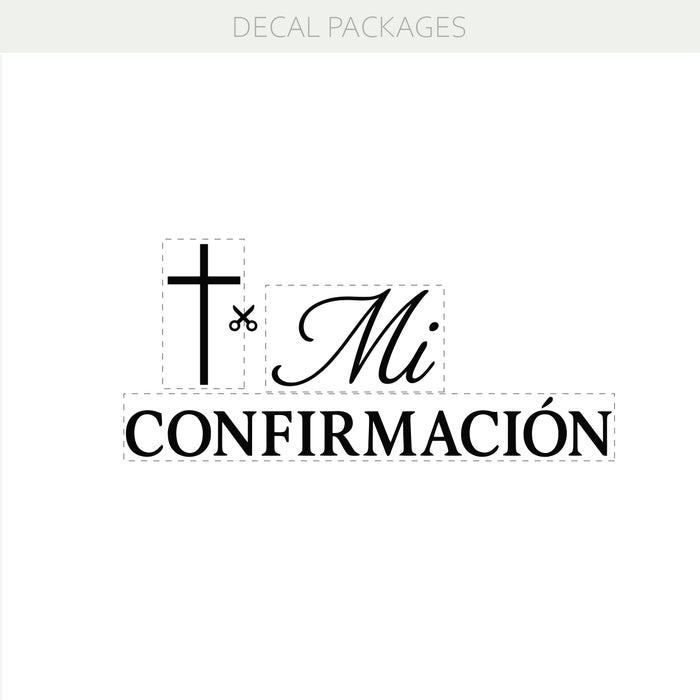 Mi Confirmación Vinyl Decal – Catholic Confirmation Backdrop Decoration Sticker for Latino Religious Ceremony Decor (4652ig)